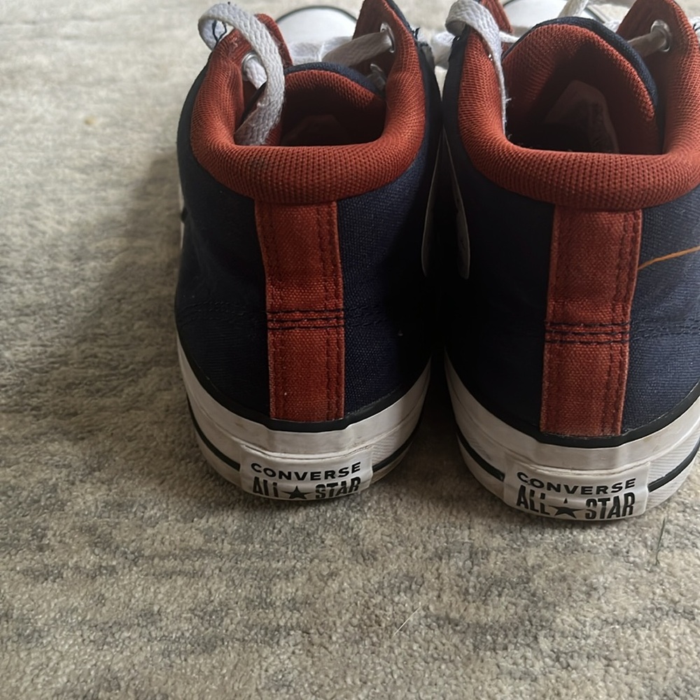 Converse Allstars Chuck Taylor All Stars Woman sz 10.5 Navy/Burnt Orange lining - Picture 6 of 6